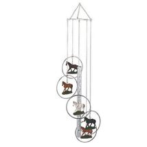 5-Ring Polyresin Horse Wind Chime 24 Inch Windchime New - $29.68