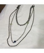 Vintage Costume Jewelry double chain necklace - $11.88