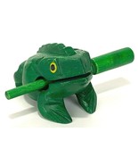 Vintage Hand Carved Wood Frog Rasp Percussion Musical Instrument Tone Bl... - $390.79 MXN