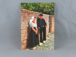 Vintage Postcard - Zeeland Couple in Traditional Clothing - Sleding - £11.76 GBP