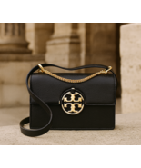 NEW Tory Burch Miller Mini Black Leather Convertible Shoulder Bag/Crossb... - $398.00