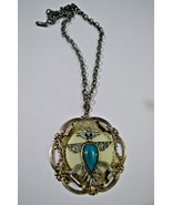 Vintage Faux Turquoise Large Pendant Necklace - €34,06 EUR