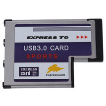 Usb 3.0 54Mm 3 Port Express Card Adapter Expresscard For Laptop - £28.31 GBP