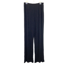 Chicos 1 Travelers Pinstripe Pull On Slinky Pants Black Stretch Women M 8 - £21.23 GBP