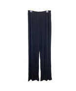 Chicos 1 Travelers Pinstripe Pull On Slinky Pants Black Stretch Women M 8 - £21.25 GBP