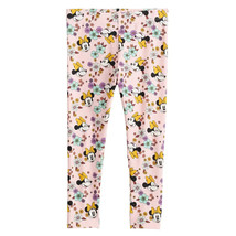 NEW Girls Minnie Mouse Pink Floral Leggings sz 4T 5T ankle length elastic waist - $7.95