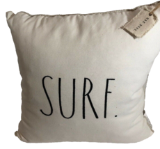 Rae Dunn SURF Pillow 20 x 20 Cotton Linen Farmhouse Shabby Chic Beach House - £31.18 GBP