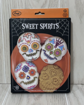 Fred Sweet Spirits Day of the Dead sugar skull cookie cutters stamps new set 4 - £9.48 GBP