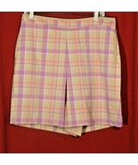 EP PRO WOMENS 10 GOLF SKIRT PLAID BERMUDA SHORTS CHELSEA  PURPLE TAN PIN... - €16,53 EUR