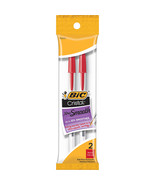 BIC Cristal Stic Medium Ballpoint Pens 2/Pkg-Red - £4.63 GBP