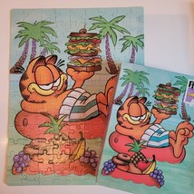 Garfield Puzzle Tube Water Sandwich Sammich Food Float Palm Trees Beach ... - $17.60