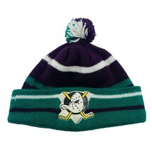 Mighty Ducks Beanie Hat NHL Hockey Vintage 90s Logo 7 Disney - $501.62 MXN