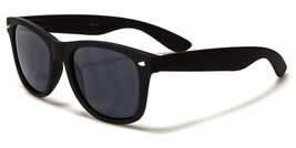 New Classic Unisex Sunglasses Matte Black Frame Retro Style UV400 WF01MB - £6.82 GBP