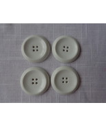 Large White Vintage 4 holed Round 1 3/8 Buttons (#3592) - $16.39 CAD