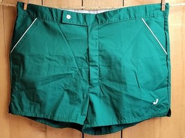 Jantzen Vintage 70s Kelly Green Cotton Shorts Men 42 Swim Trunks Button ... - $1,466.03 MXN