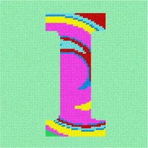 Pepita Needlepoint Canvas: Letter I Tie Dye, 7&quot; x 7&quot; - £39.82 GBP+