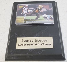Lance Moore 2010 Super Bowl XLIV MVP 1st Edition Upper Deck Trading Card Plaque - £22.12 GBP