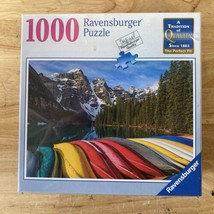 Ravensburger 1000 Piece Jigsaw Puzzle Mountain Canoes 2013 NEW SEALED - $22.47