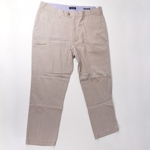 Nautica Cotton Trouser Straight Leg Slacks Casual Khaki Pants 36x30 Beige Tan - $35.53