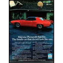 1972 Plymouth Satellite Coupe Vintage Print Ad Suburban House Driveway W... - $10.97