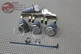 66-67 Chevy GM A Body Ignition Door Trunk Lock Cylinder Set OEM Octagon Keys New - £40.47 GBP