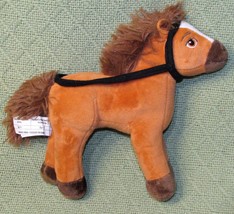 Spirit Untamed Horse Brown With Black Harness Dreamworks Just Play 8&quot; Stuffed - £7.08 GBP