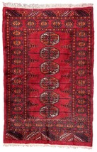 Handmade vintage Pakistani Lahore rug 2.6&#39; x 4&#39; (80cm x 122cm) 1970s - 1... - $6,461.06 MXN