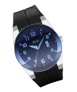 Men&#39;s Jake Silver Stainless Steel and Black Silicone Band Watch - $2,325.48 MXN