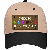 Choose Your Weapon Novelty Khaki Mesh License Plate Hat Tag - £23.17 GBP