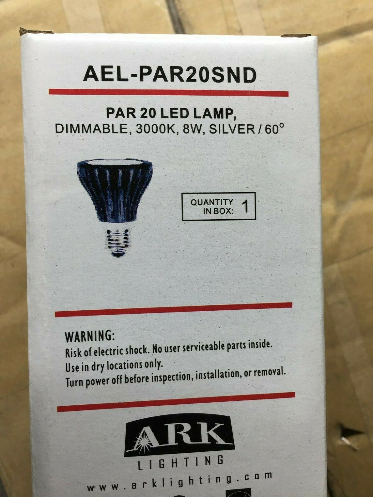 ARK LIGHTING AFL-PAR20SND 3000K E27 DIMMBLE 120VAC 60Hz 8W PAR20 LED 60 DEG - $7.22