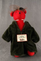 VIB Very Important Red Bear Plush 20&quot; Tall Lauren Bearcall 1987 Complete... - $41.65