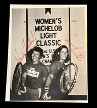 Original Hand Signed B&amp;W Photo Tennis Player Wendy Turnbull Anne Smith Autograph - £15.79 GBP