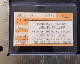 Jerry Garcia Band - Vintage Halloween Oct 31, 1989 Concord Pavilion Ticket Stub - £12.64 GBP