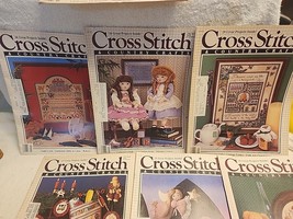 Lot of 6 Vintage 1987 Cross Stitch &amp; Country Crafts Magazines Complete Year - $364.60 MXN