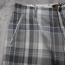 Amplify Shorts Mens 38 Gray Plaid Cotton Blend Summer Casual Chino Botto... - $25.72