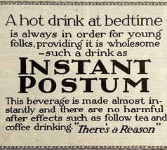 1920 Instant Postum Hot Drink Advertisement Beverage Ephemera - $19.99