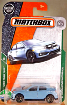 2017 Matchbox 7/125 Mbx Road Trip 6/35 &#39;17 Honda Civic Hatchback Pale Blue w/6Sp - £11.01 GBP