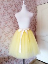 Yellow Knee Length Tulle Skirt Women Girl Custom Plus Size Tulle Tutu Skirt image 1
