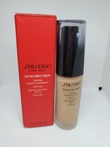 NIB Shiseido Synchro Skin Lasting Liquid Foundation Oil Free, Rose 5, 1o... - £15.13 GBP