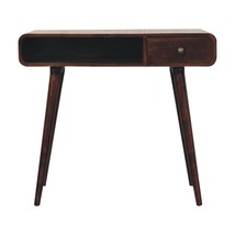 Solid Wood Curved Walnut Writing Desk | Artisan Furniture - $292.99