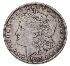 1893 Argento Morgan Dollaro IN Molto Sottile Ottime Condizioni,Nice Originale - £378.68 GBP