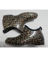 Rubber Leopard Waterproof Rain Ankle Boots Slip On Round Toe Womens Size 9 - €16,68 EUR