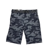 Iron Co  Belted Stretch Performance Hybrid Cargo Shorts Camo Grey/Black ... - $11.87