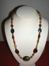Multi Stone Beaded Necklace Ladies Jewelry 21&quot; - £7.89 GBP