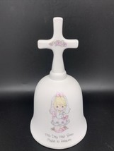 Precious Moments White Cross Bell “This Day Has Been Made In Heaven” 1990 - £9.79 GBP
