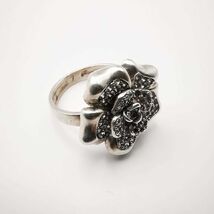 Vintage Chic 925 Sterling Silver Jewelry Women's Ring Cubic Zirconia 8 g - $78.00