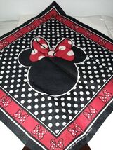 Disney Minnie Mouse Polka Dot Red Bandana/Handkerchief/Scarf 21&quot; x 21&quot;  - $7.19