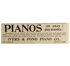 Ivers And Pond Piano 1894 Advertisement Victorian Musical Instrument 1 A... - $367.32 MXN