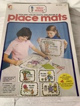 Vintage Holly Hobbie Color Your Own Reusable Place Mats  New in Sealed Box 1977 - £8.11 GBP