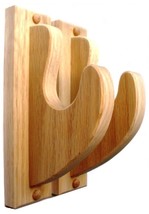 Oak Wooden Gun Rack Hangers Rifle Shotgun Common Wall Mount Display 2&quot; H... - $24.99